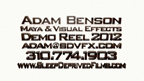 Adam Benson - Generalist Demo Reel 2012