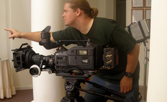 Adam with the Sony F-900 CineAlta.  Working on a television commercial