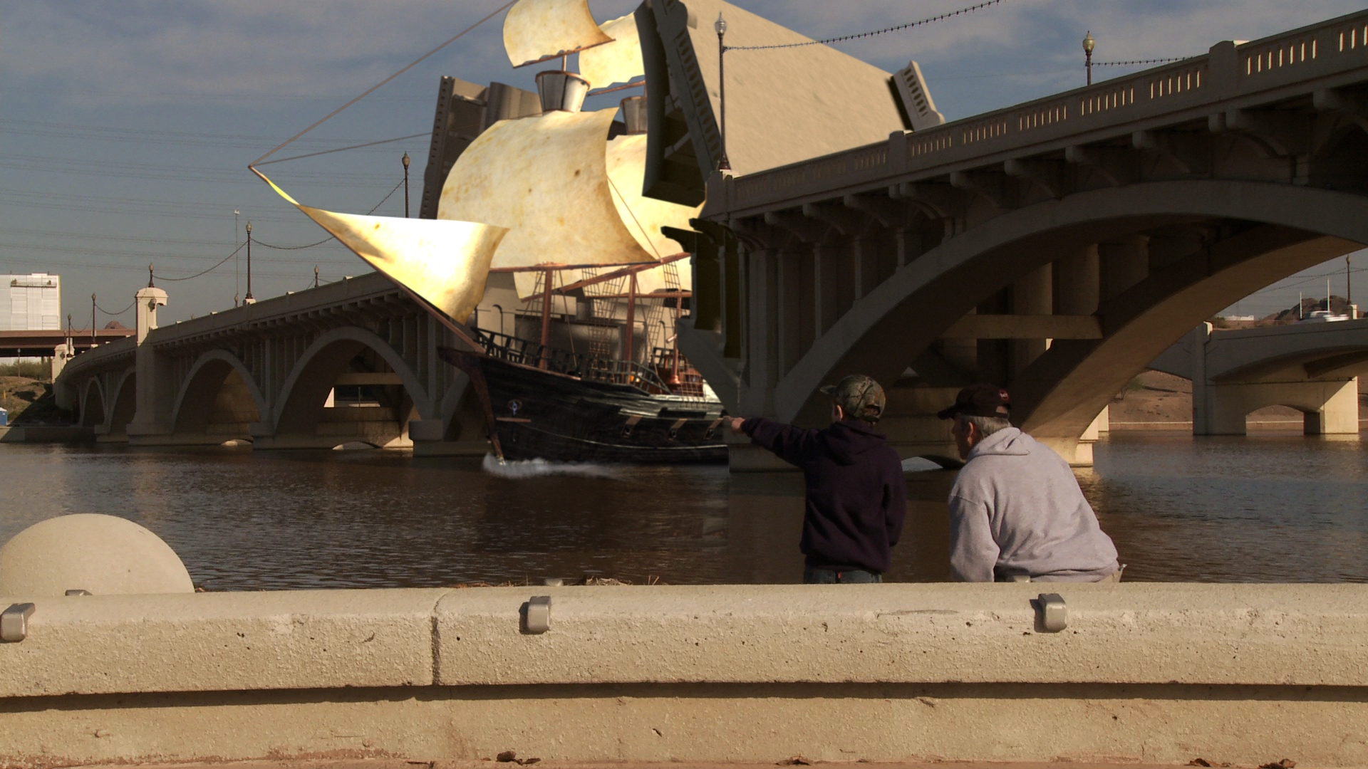 This was a project that I worked on for the City of Tempe Public Library System.  The ship and the draw bridge were both created in Maya